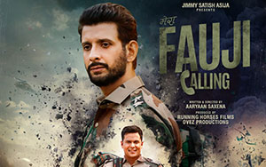 Official poster of Aaryaan Saxena`s action-drama film, `Fauji Calling` (Release - March 12, 2021)